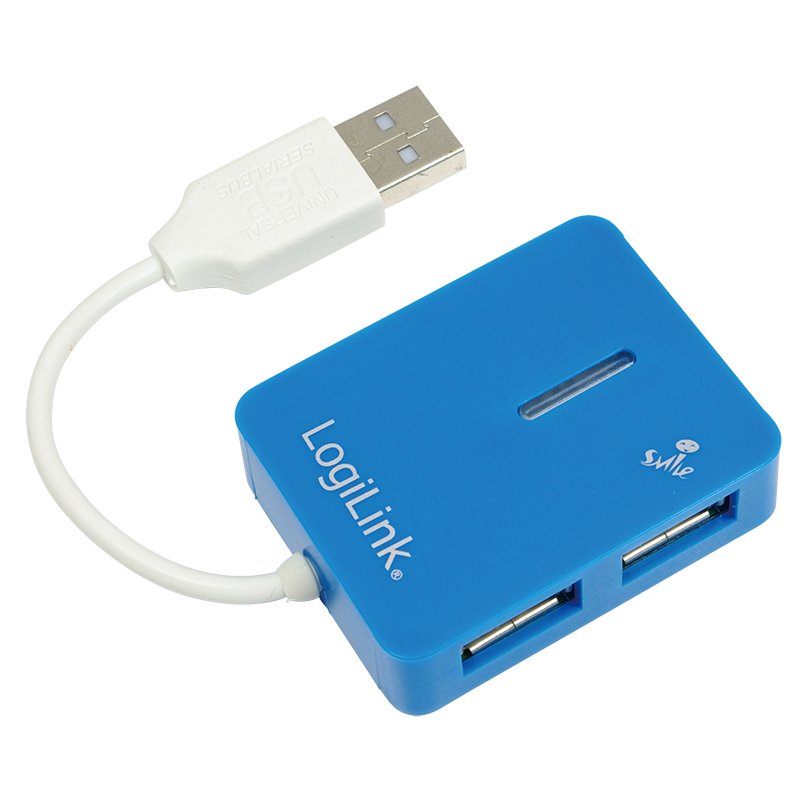 LogiLink Hub USB 2.0 Smile, 4 ports, vert