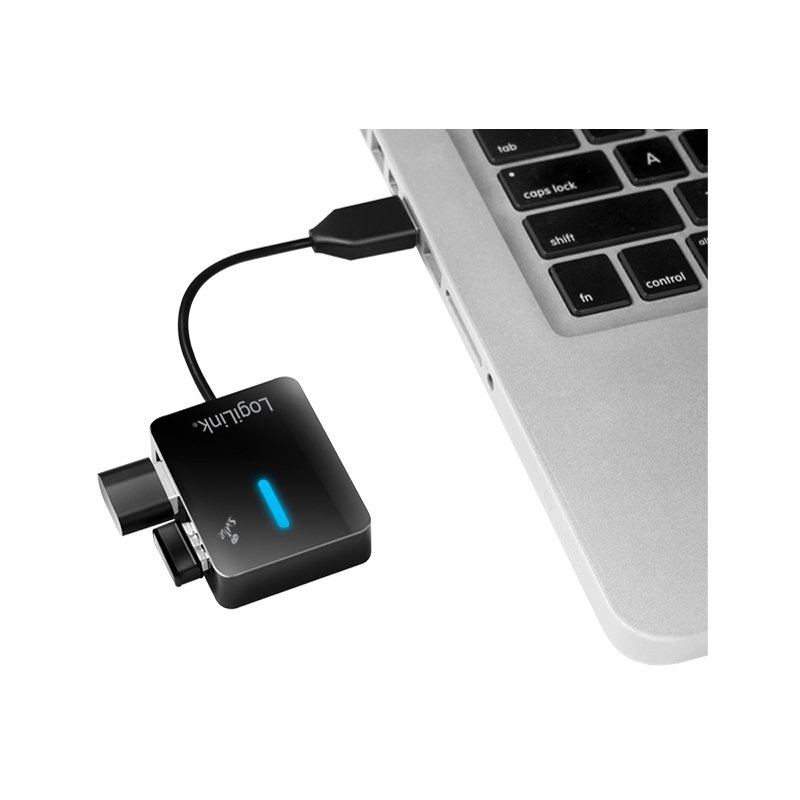 LogiLink Hub USB 2.0 Smile, 4 ports, vert