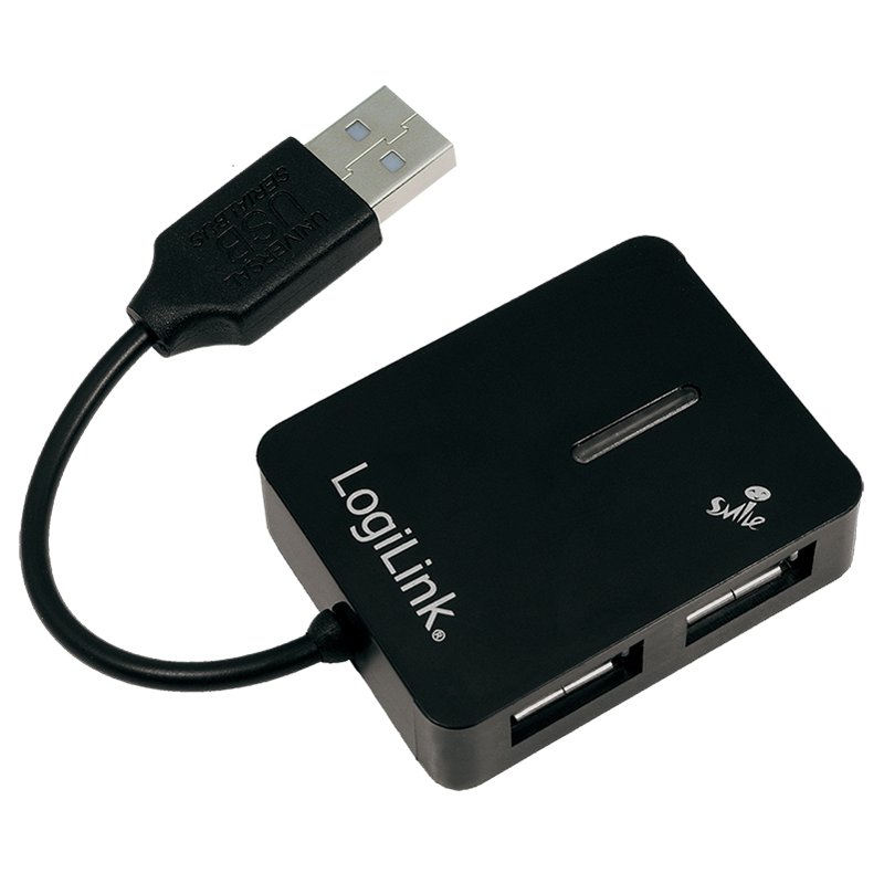 LogiLink Hub USB 2.0 Smile, 4 ports, vert
