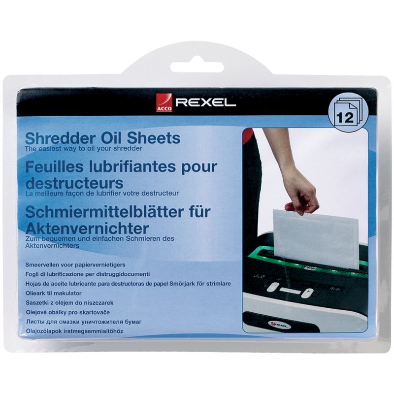 Rexel smeermiddelvellen voor papierversnipperaar, 12 stuks