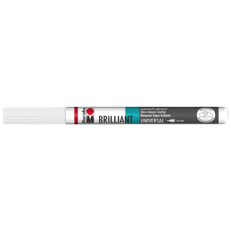 Marabu lakmarker Brilliant Painter, wit, 0,8 mm