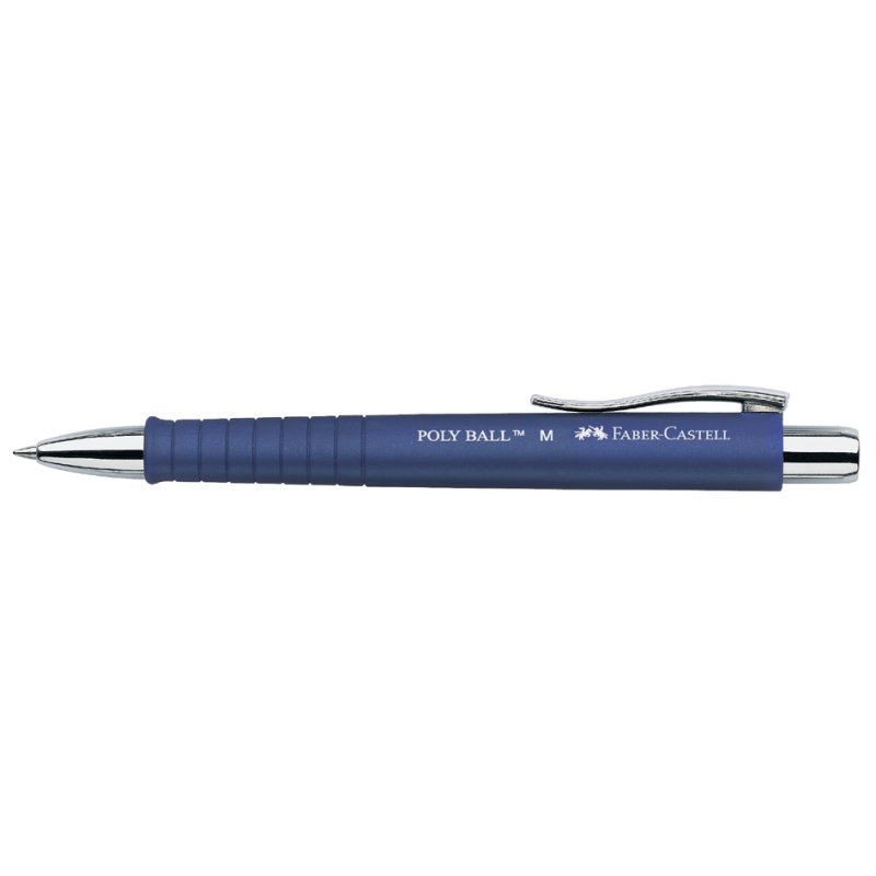 Faber-Castell stylo à bille POLY BALL, bleu, 0,5 mm, grip soft-touch