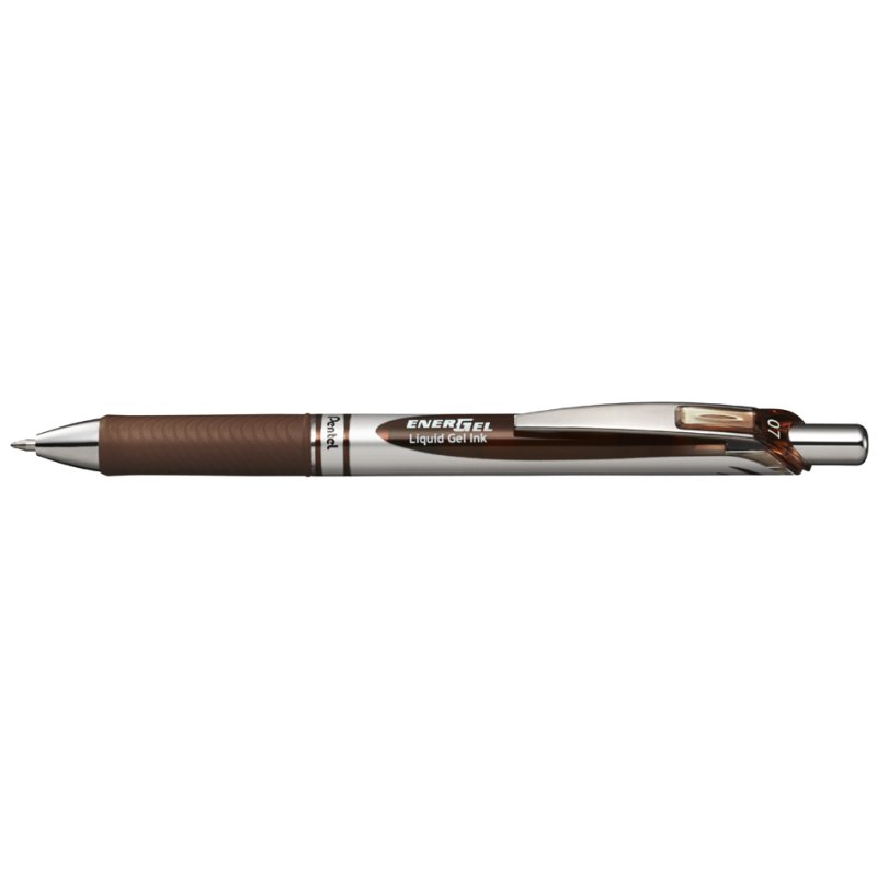Pentel Liquid Gel-Ti gelpen, drukknop mechaniek, sepia, 0,35 mm
