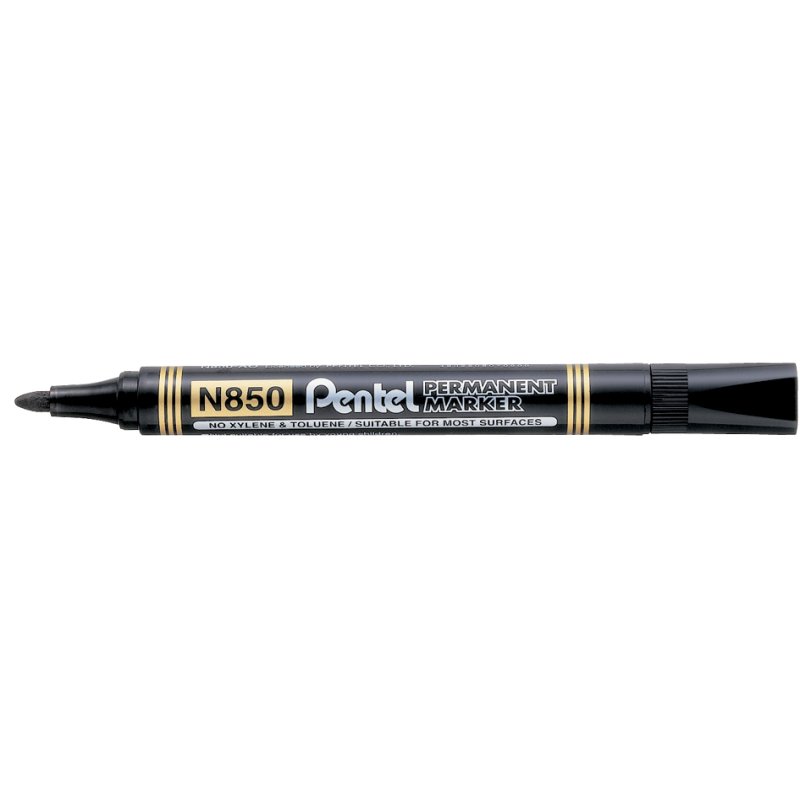 Pentel permanente marker, zwart, ronde punt, 1,2 mm
