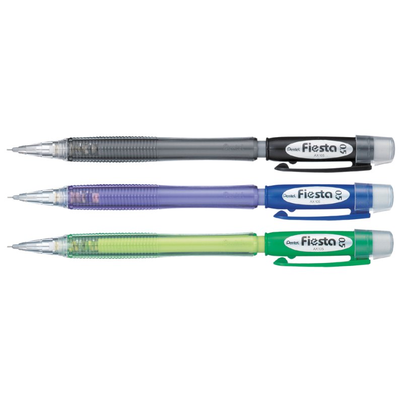 Pentel vulpotlood Fiesta AX107, transparant blauw, 0,7 mm
