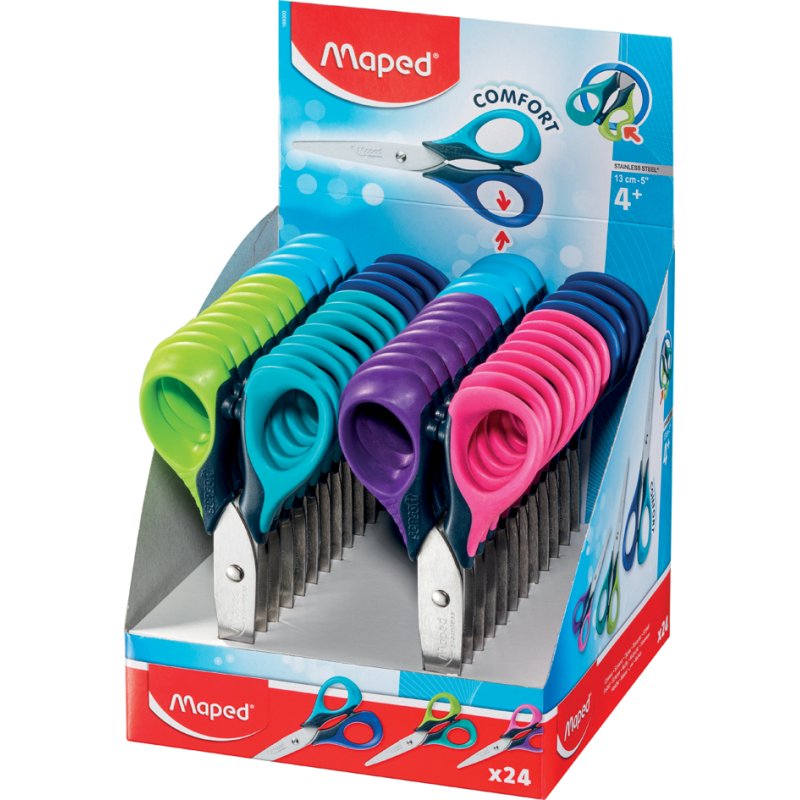 Maped Sensoft ciseau à découper, 130 mm, soft-grip, 24 pièces