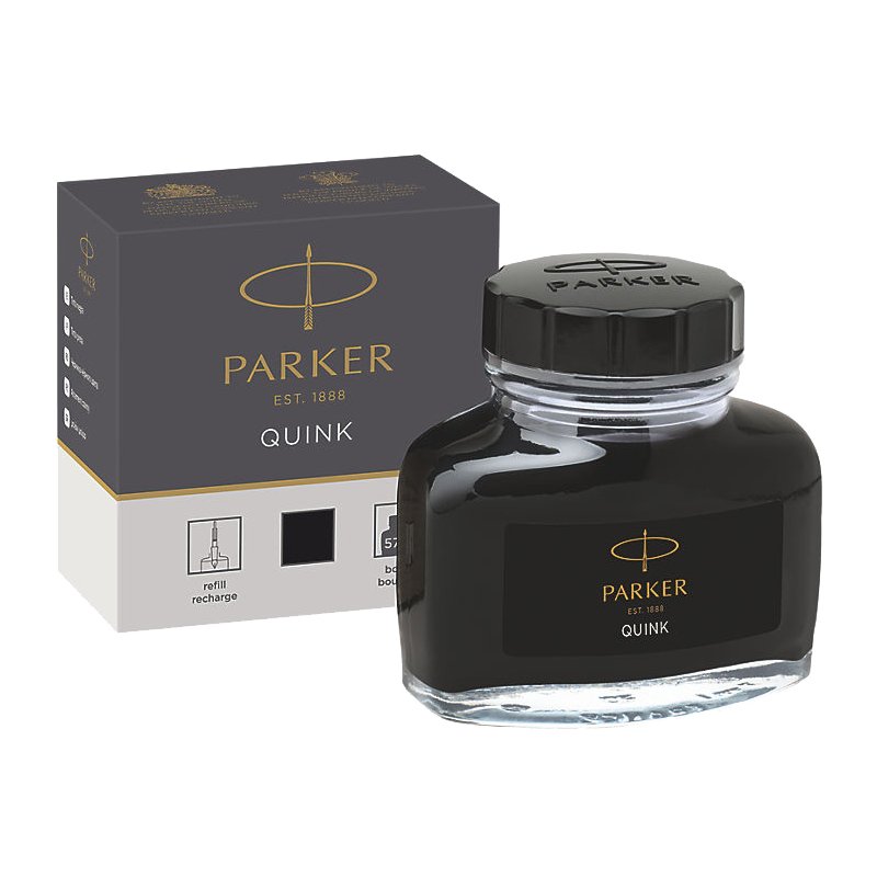 PARKER flacon d'encre QUINK, permanent, bleu-noir, 57 ml