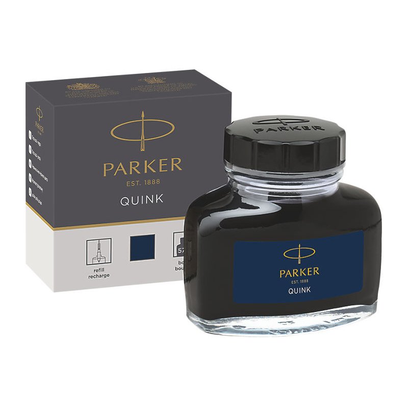 PARKER flacon d'encre QUINK, permanent, bleu-noir, 57 ml