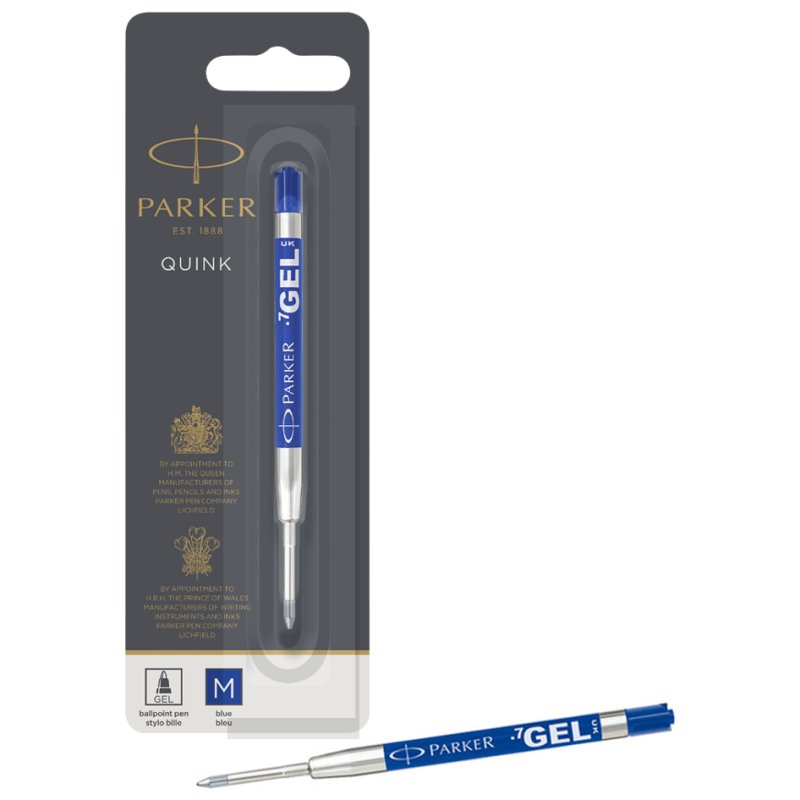PARKER recharge gel Z46, bleu, épaisseur de trait M