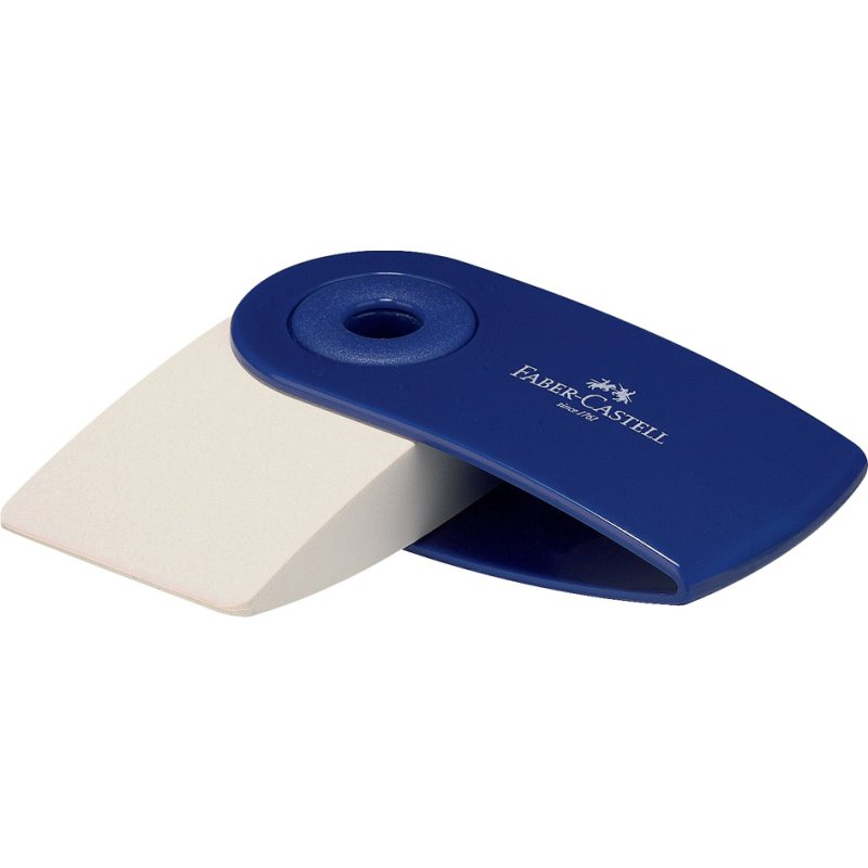 Faber-Castell gomme SLEEVE MINI, noir, avec étui de protection, 54×25×13 mm