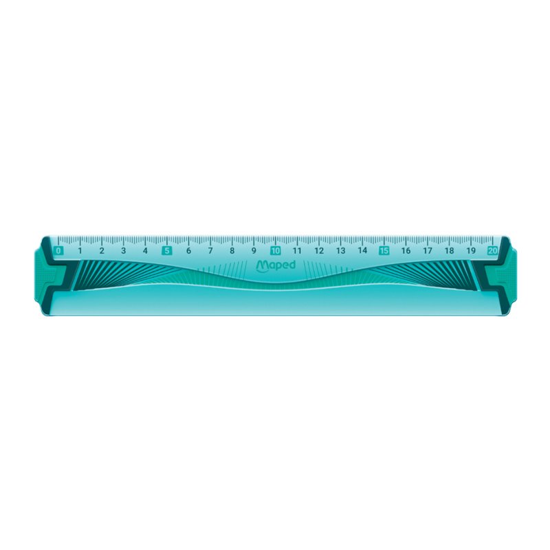 Maped règle flexible, 15 cm, bleu/vert transparent, plastique