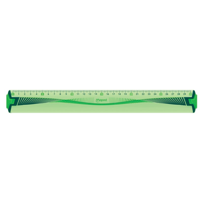 Maped règle flexible, 15 cm, bleu/vert transparent, plastique