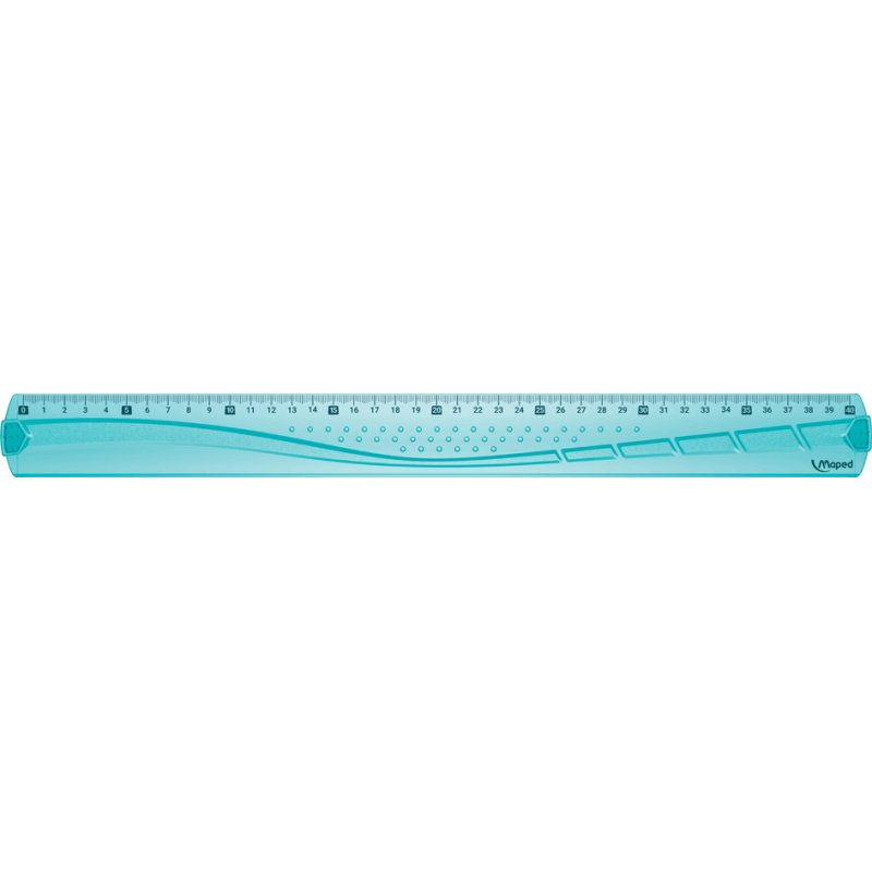 Maped règle flexible, 15 cm, bleu/vert transparent, plastique