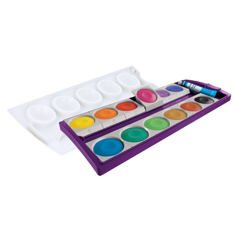 Pelikan boîte de peinture de couverture K24, bleu, 24 couleurs
