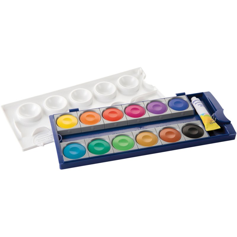 Pelikan boîte de peinture de couverture K24, bleu, 24 couleurs