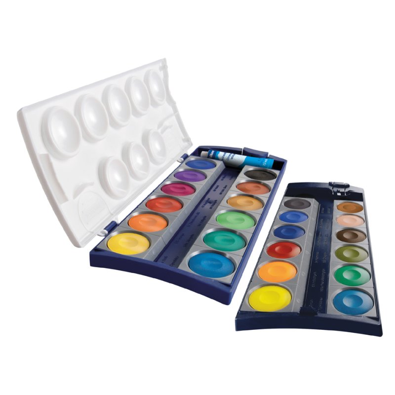 Pelikan boîte de peinture de couverture K24, bleu, 24 couleurs