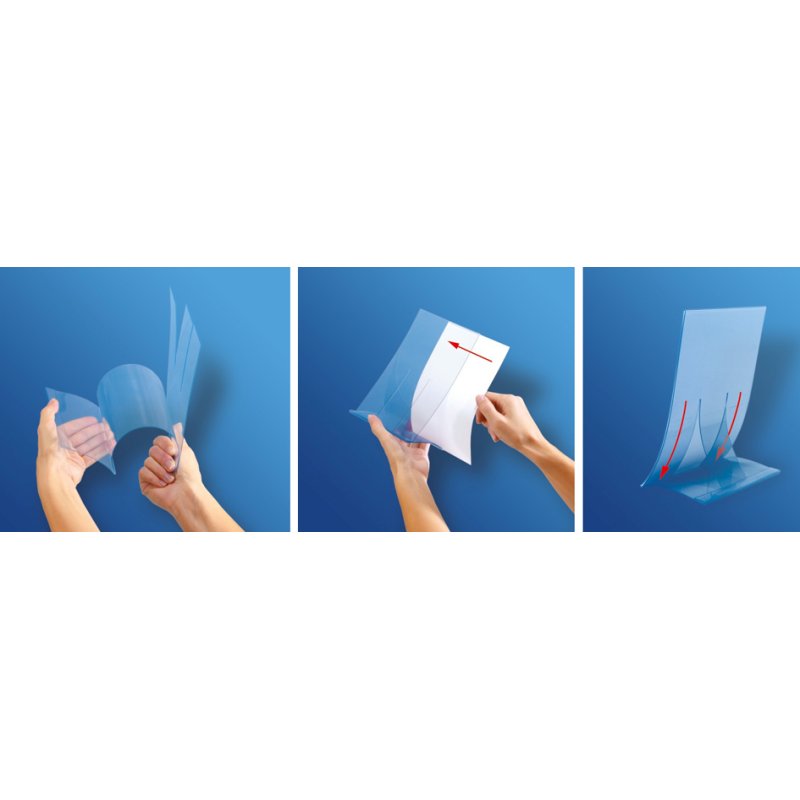 Sigel A4 desk stand, foldable, transparent, 2 pieces