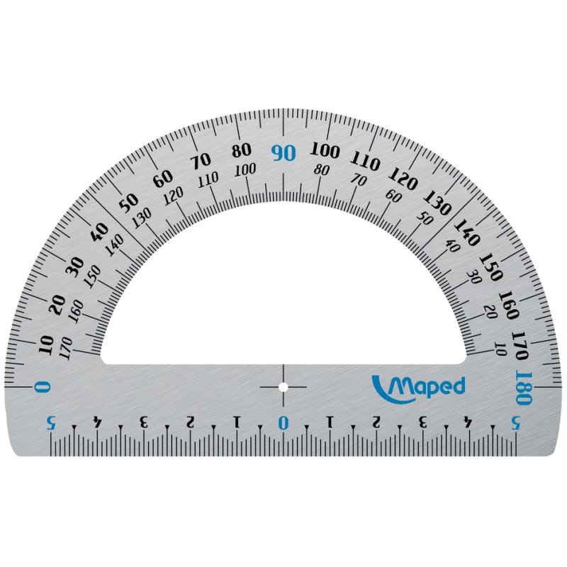 Maped gradenboog 180 graden, aluminium, 120 mm