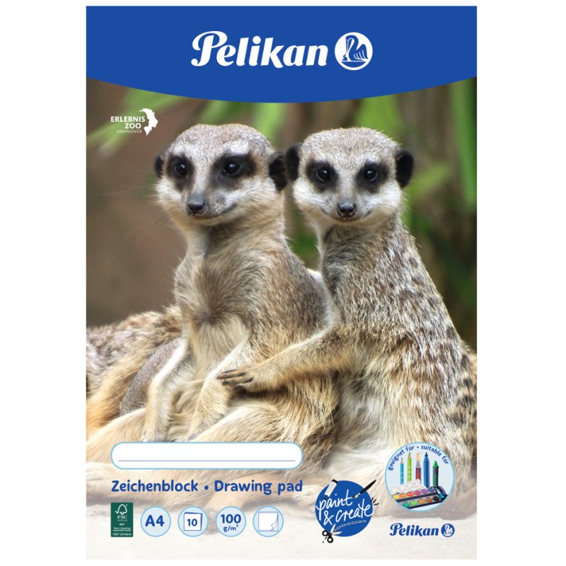 Bloc de dessin Pelikan C3/20, A3, 100 g/m², 20 feuilles