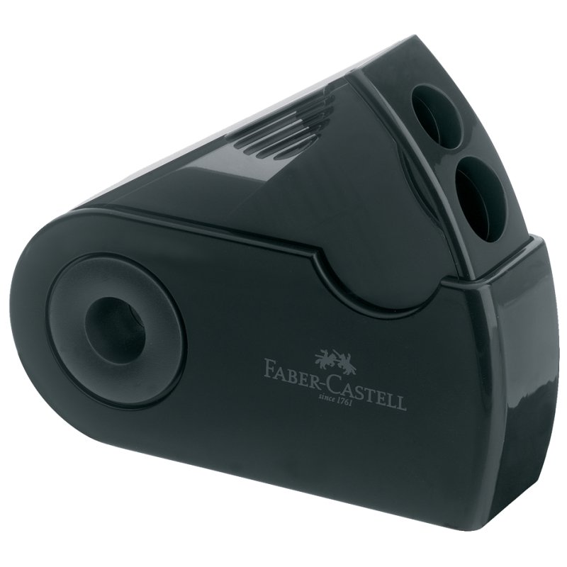 Faber-Castell taille-crayon SLEEVE, noir, avec collecteur de copeaux