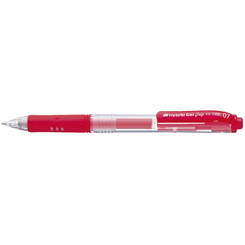 Pentel Hybrid Gel Grip K157, bleu, recharge possible, 0,35 mm