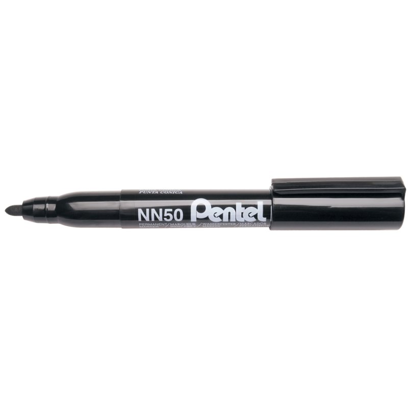 Pentel marqueur permanent GREEN-LABEL, bleu, pointe ronde, 1,1 mm