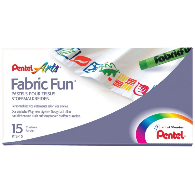 PentArt Textile Crayon PTS-7, 7 colours, acid-free pigment ink