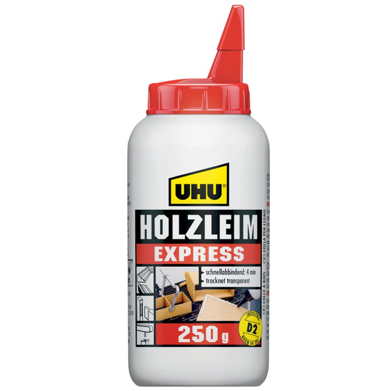 UHU colle à bois Express D2, sans solvant, 750 g
