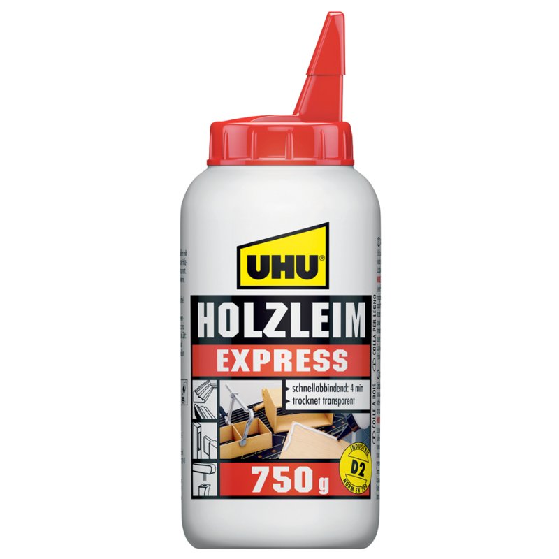 UHU colle à bois Express D2, sans solvant, 750 g