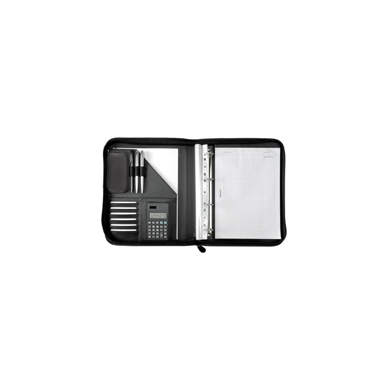Alassio organiseur RICCIONE, A4, imitation cuir, noir
