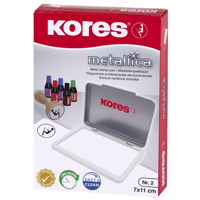 Kores tampon encreur, rouge, 110 × 7 mm