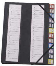 extendos bureaumap 12 vakken, elastiek, kunststof