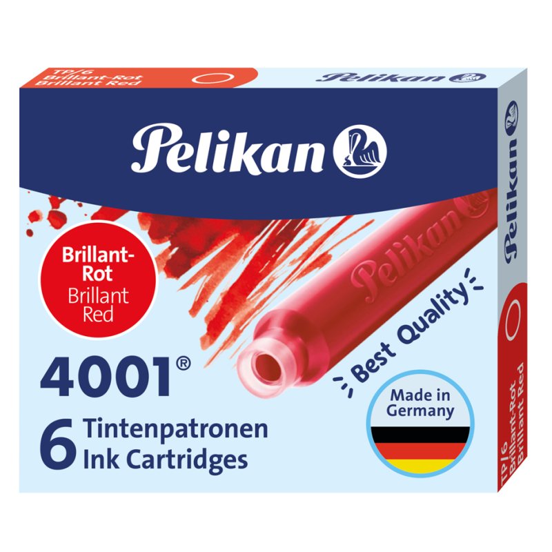 Pelikan cartouches d'encre, rose, 6 pièces