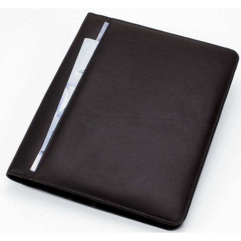 Alassio sous-main Cremona, A4, cuir nappa, noir
