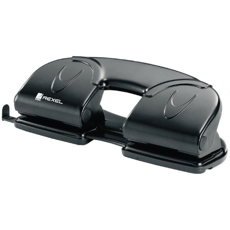 Rexel perforateur quatre trous V412, 12 feuilles, noir