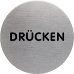 DURABLE pictogram 'Drukken', diameter 65 mm, zilverkleurig