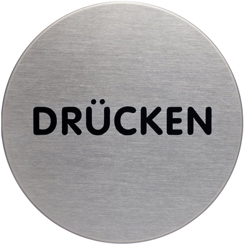 DURABLE pictogramme Tirer, auto-adhésif, 65 mm, argent