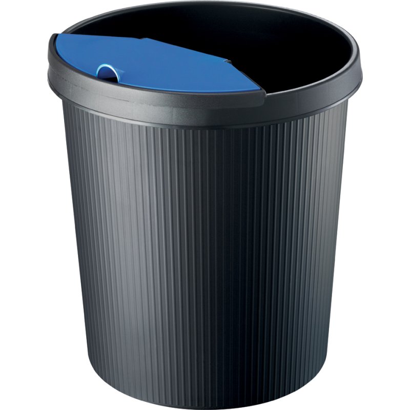 helit prullenbak The German Line, 18 liter, blauw, streepdesign
