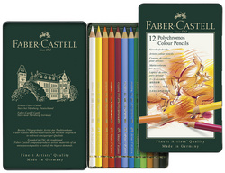 Faber-Castell Polychromos kleurpotloden, metalen etui, 24 stuks