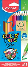 Maped kleurpotloden COLOR'PEPS Star, driehoekig, 12 stuks