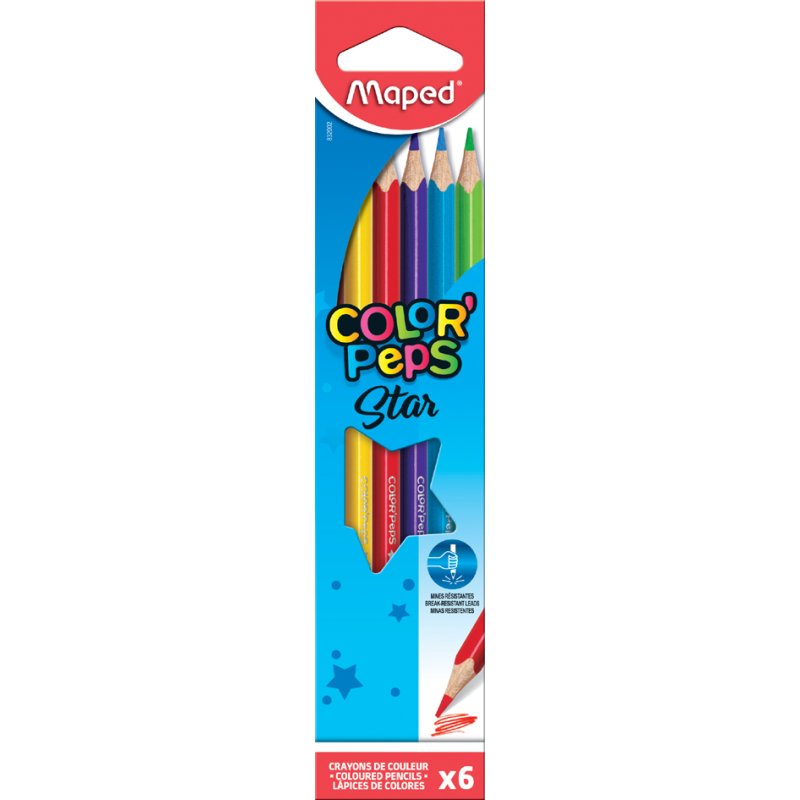 Maped crayons de couleur COLOR'PEPS Star, triangulaires, 12 pièces