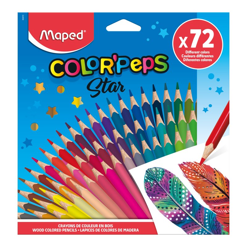 Maped crayons de couleur COLOR'PEPS Star, triangulaires, 12 pièces