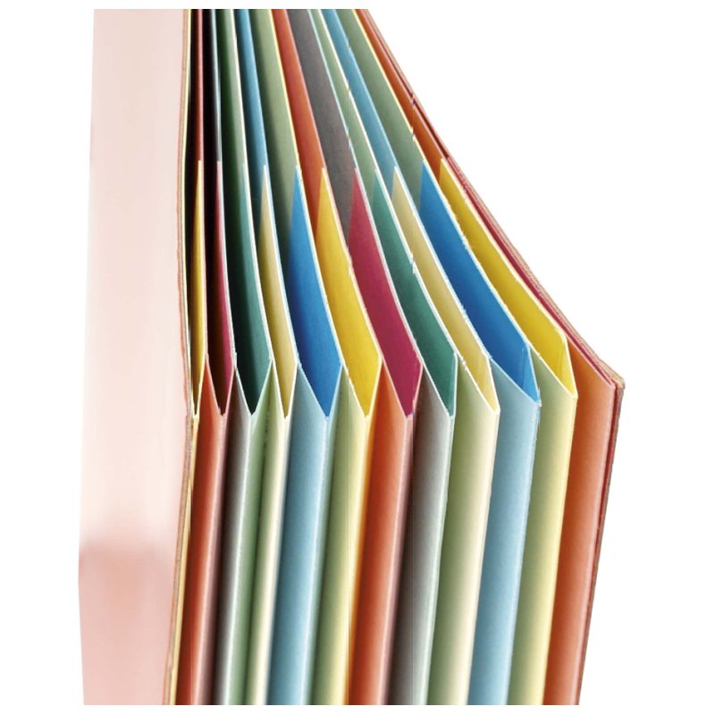 Extendos trieur A4, carton, 9 compartiments, rouge