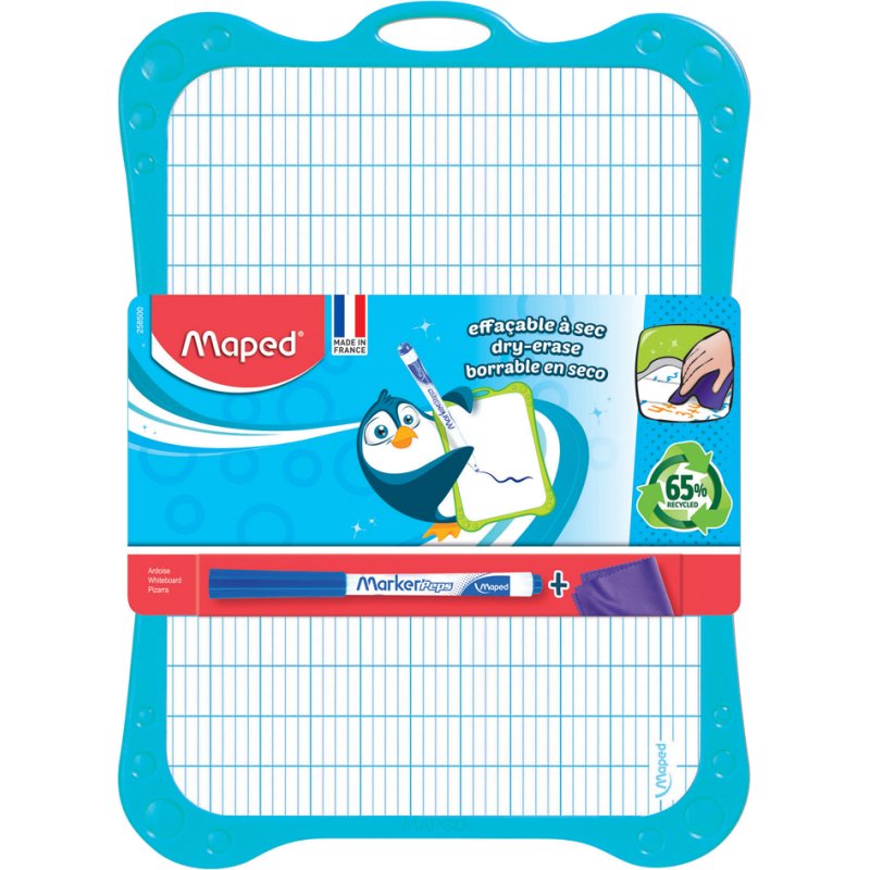 Maped tableau blanc, recto-verso, 202×280 mm, vert ou bleu