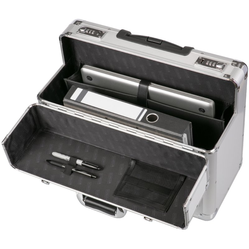 ALUMAXX valise pilote OMEGA, aluminium, argent, avec roulettes