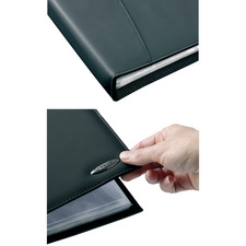 Rexel uitklapmap Soft Touch Smooth A4, zwart, 36 hoezen