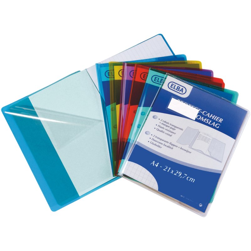 Oxford schrijfmapje 24 x 32 cm, transparant PVC 0,22 mm, brede klep