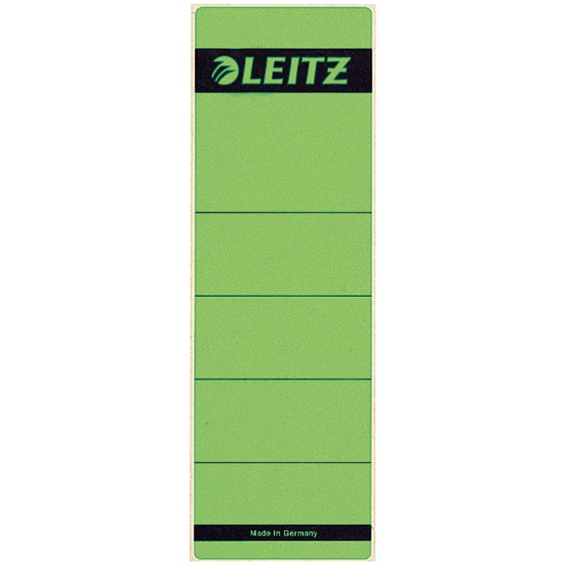 LEITZ étiquettes pour dos de classeur, 61×192 mm, vert, 10 pièces