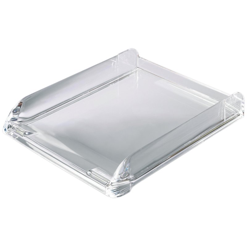 Rexel Nimbus A4 letter tray, acrylic, clear, stackable