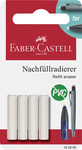 Faber-Castell gum-puntenslijper combinatie, rood/blauw, metalen slijper, 12 stuks